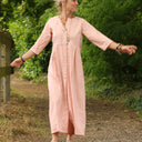 Robe Diane - Lin rose poudré