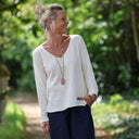 Lylou double gaze de coton ivoire