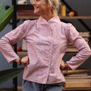 Blouse Dorine manches longues — Coton Herbier rose ancien