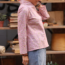 Blouse Dorine manches longues — Coton Herbier rose ancien