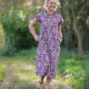 Robe Acacia – Coton “Floraison Améthyste"