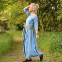 Robe Louisa manches 3/4 – Lin chiné denim