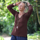 Lylou double gaze de coton chocolat