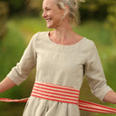Robe Louisa manches 3/4 Lin naturel | Quintessence