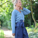 Ceinture Anita — Lin bleu encre