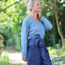 Ceinture Anita — Lin bleu encre