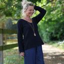 Lylou double gaze de coton noir