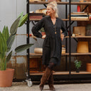Robe Guillemette — Viscose et lin noir