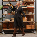 Robe Guillemette — Viscose et lin noir