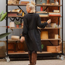Robe Guillemette — Viscose et lin noir