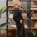 Robe Guillemette — Viscose et lin noir