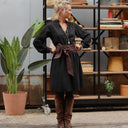 Robe Guillemette — Viscose et lin noir