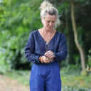 Lylou viscose lin bleu marine