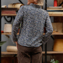 Blouse Dorine manches longues — Viscose Palmes de minuit