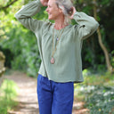 Blouse Sylvie double gaze de coton Ortie