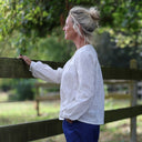 Blouse Sylvie broderie Fil de Printemps blanc cassé