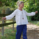 Blouse Sylvie broderie Fil de Printemps blanc cassé