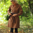 Robe Guillemette — Sergé de coton Cappuccino
