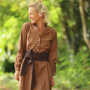 Robe Guillemette — Sergé de coton Cappuccino