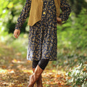 Robe Guillemette — Viscose imprimée Jardin d’Ocre