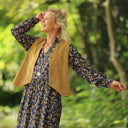 Robe Guillemette — Viscose imprimée Jardin d’Ocre