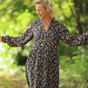 Robe Guillemette — Viscose imprimée Jardin d’Ocre