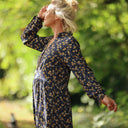 Robe Guillemette — Viscose imprimée Jardin d’Ocre