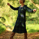 Robe Adélaïde — Tartan vert sapin