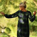 Robe Adélaïde — Tartan vert sapin
