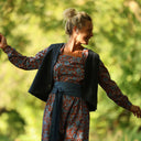 Robe Adélaïde — Coton imprimé Prairie cuivrée
