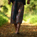 Robe Adélaïde — Coton imprimé Prairie cuivrée