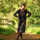 Robe Adélaïde — Coton imprimé Prairie cuivrée
