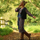 Robe Adélaïde — Coton imprimé Prairie cuivrée