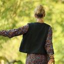 Robe Adélaïde — Coton imprimé Prairie cuivrée