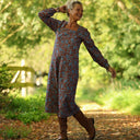 Robe Adélaïde — Coton imprimé Prairie cuivrée