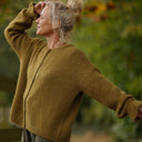 Gilet col rond Armance — mohair kiwi