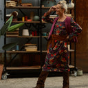 Robe Adélaïde — Viscose Automne sauvage