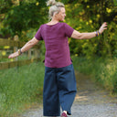 Blouse Emeline en lin Lie de vin