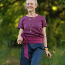 Blouse Emeline en lin Lie de vin