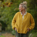 Gilet col rond Armance — mohair mimosa