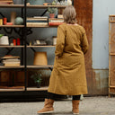 Robe Adélaïde — Seersucker vichy miel & chocolat