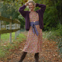 Gilet col rond Armance — mohair prune