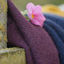Gilet col rond Armance — mohair prune