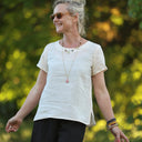 Blouse Emeline en lin ivoire | Quintessence