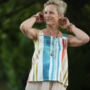 Blouse Florence – Coton Aquarelle côtière