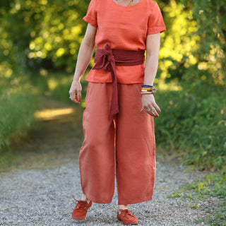 Pantalon Briac - lin terre cuite