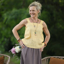 Blouse Florence – Lin chiné jaune doux