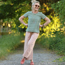 Blouse Emeline en lin vert cactus | Quintessence