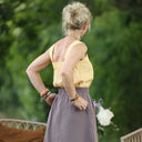 Blouse Florence – Lin chiné jaune doux