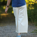Pantalon Briac Coton/lin/viscose blanc cassé | Quintessence